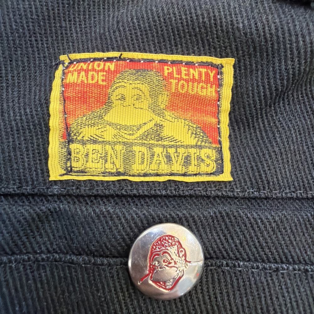 VTG Ben Davis Pants Mens 27.5X34 Black Workwear Twill Union Made Plenty Tough